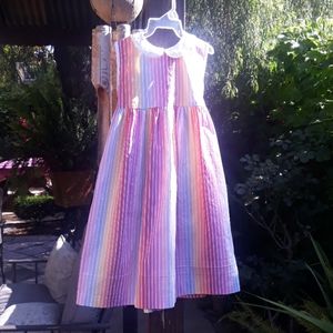 MARIELA FERRARI ITALIAN MADE GIRLS RAINBOW DRESS.